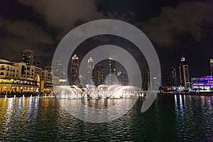 DUBAI, UAE-JANUARY 16: Skyscrapers in the city center on January