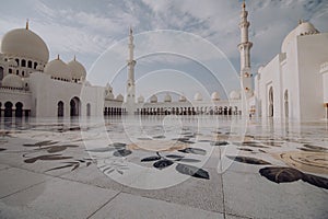 Dubai, UAE - October, 2018: Grand Sheikh Zayed Mosque in Abu Dhabi, United Arab Emirates