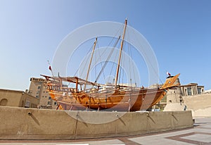 DUBAI, UNITED ARAB EMIRATES - Aug 19, 2020: View into the historical town of Dubai