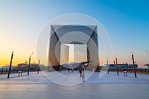 Dubai, United Arab Emirates - February 4, 2020: Terra Pavilion at the EXPO 2020 built for EXPO 2020 scheduled to be held in 2021