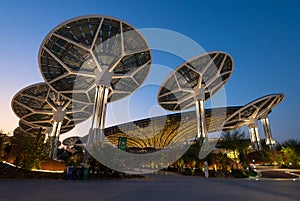 Dubai, United Arab Emirates - February 4, 2020: Terra Pavilion at the EXPO 2020 built for EXPO 2020 scheduled to be held in 2021