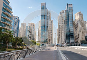 Dubai, United Arab Emirates, March 23, 2023: Beautiful view on Dubai marina