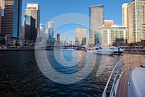 Dubai viewed from boat