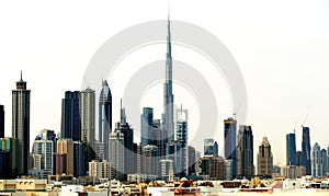 Dubai. World Trade center and Burj Khalifa