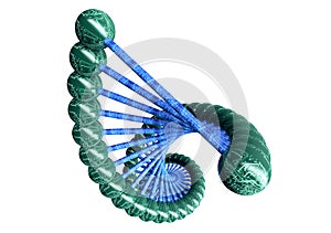 Dubble helix dna structure isolated on white