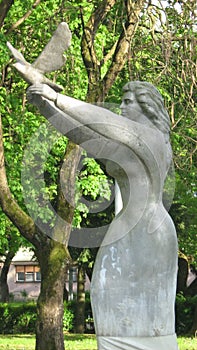Dubica, Bosnia and Herzegovina,sculpture of a woman
