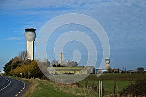 Dublin airport air traffic control tower old and new