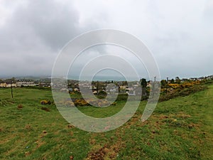 Dublin in the cloudy day. Faraway view.