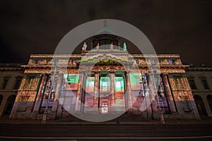 Dublin, Ireland, 30 January 2016 THE CUSTOM HOUSE. Light shows, New Year`s Festival