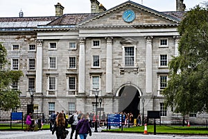 DUBLIN, IRELAND - AUGUST 30: Trinity College campus, Dublin City, Ireland