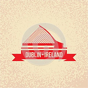 Dublin Ireland, detailed silhouette. Trendy vector illustration