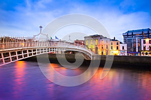 Dublin Ireland at Dusk