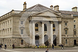 Dublin Ireland, February 18 2018: Editorial photo of east theatre on Trinity university college