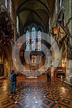 Interior of Saint Patrick Cathedral in Dublin, Ireland