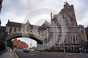 Dublin, Ireland: Christ Church Cathedral and the covered foot bridge