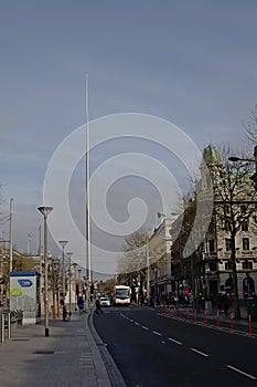 Dublin Spire monument in O`connel street,