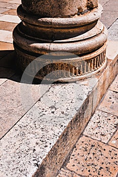 Dubrovnik. Base of column