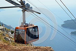 Dubrovnik Cable Car Takes Tourists from the old town to the top of mount srd