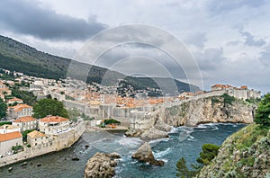 Dubrovnik City Walls from Fort Lovrijenac