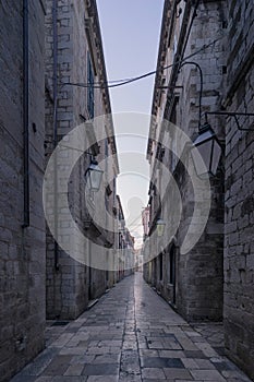 Dubrovnik, Croatia - Empty Street in the Old Town