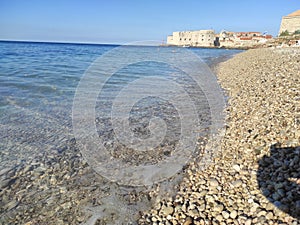 DUBROVNIK, CROATIA - November 02, 2023: Aerial view of the sea