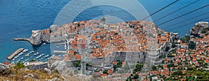 Dubrovnik, Croatia. Overview of the medieval old town