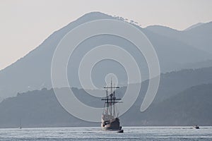 Dubrovnik, Croatia (Pirate Boat & Mountains)