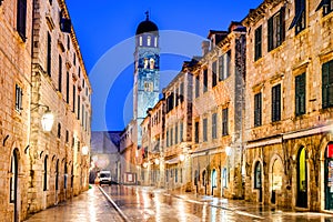 Dubrovnik, Croatia - Stradum, night view