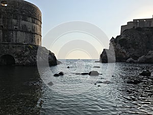 Dubrovnik Croatia Walled City Edges with Water