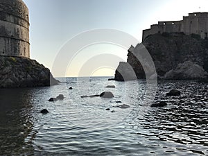 Dubrovnik Croatia Walled City Edges with Water