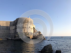 Dubrovnik Croatia Walled City Edges with Water