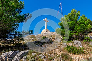 Dubrovnik. Cross on Mount Srd.