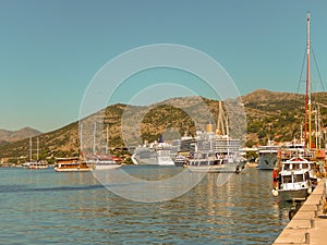 Dubrovnik Cruise port ship harbor boats