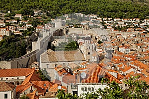 Dubrovnik, Dalmatia, Croatia - Old town of Dubrovnik, view from the fortress wall