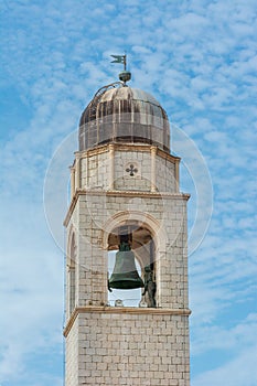 Dubrovnik famous clock tower in Luza Square