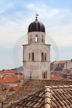 Dubrovnik famous clock tower in Luza Square