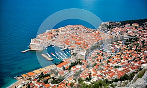 Dubrovnik Harbor from above