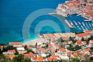 Dubrovnik Harbor from above