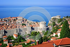Dubrovnik medieval old town and city walls, Croatia