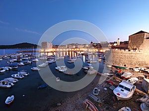 Dubrovnik at night, Croatia