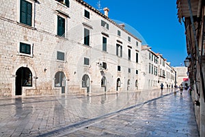 Dubrovnik old city main street Plaza (Stradun) photo