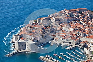 Dubrovnik old city top view