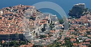 Dubrovnik Old town City Walls and Forts Lovrijenac, Bokar, and Min?eta