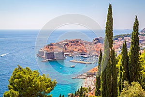 Dubrovnik Old Town during the day in the summer