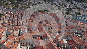 Dubrovnik old town south panorama drone shot