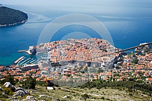 Dubrovnik old town from Srd mount
