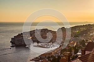 Dubrovnik Old Town at sunset