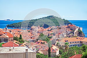 Dubrovnik old town view from above