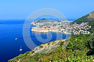 Dubrovnik panorama, famous travel destination in Croatia