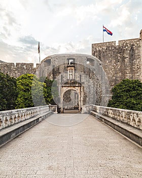 Dubrovnik Pile Gate in the morning